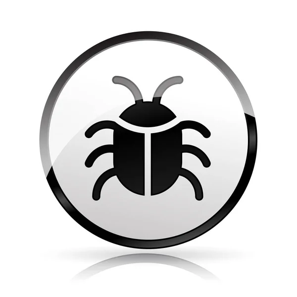Icône de bug sur fond blanc — Image vectorielle