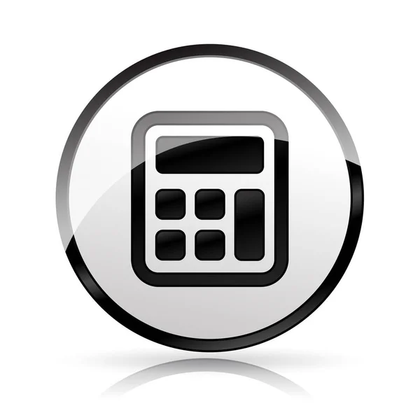 Ícone calculadora no fundo branco — Vetor de Stock