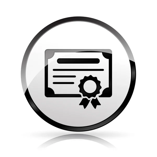 Icono de certificado sobre fondo blanco — Vector de stock