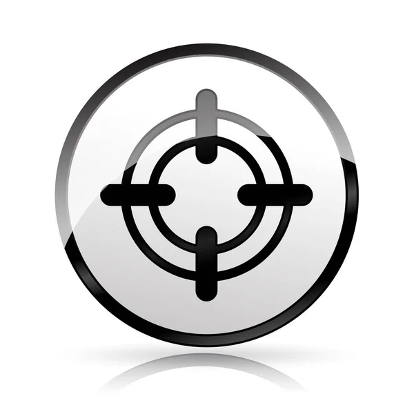 Zielsymbol auf weißem Hintergrund — Stockvektor