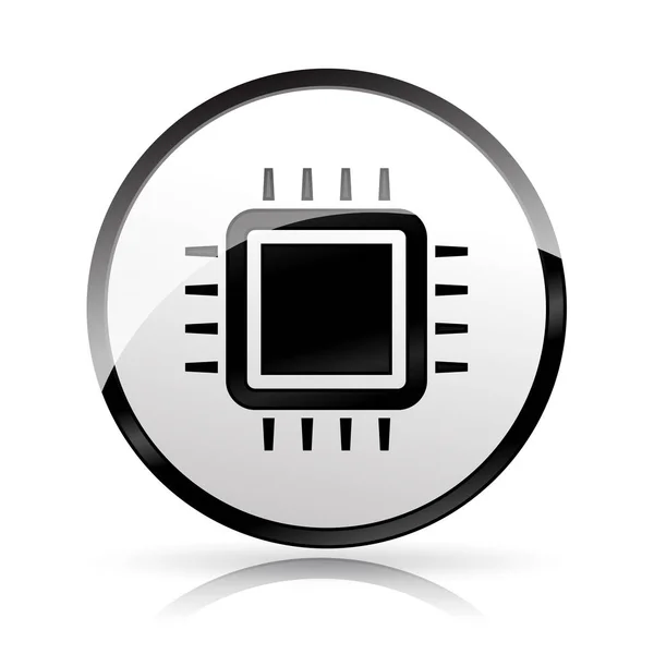 CPU ikona na białym tle — Wektor stockowy