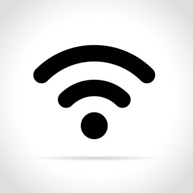 Beyaz arkaplanda wifi simgesi