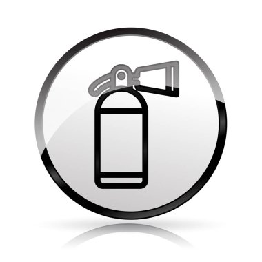 Beyaz arkaplanda yangın söndürme simgesi