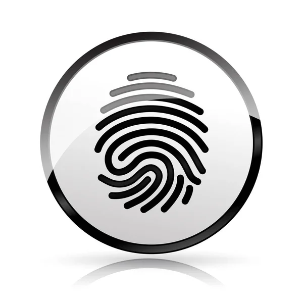 Finger print icon on white background — Stock Vector