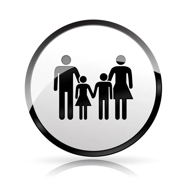 Ikona rodziny na białym tle — Wektor stockowy