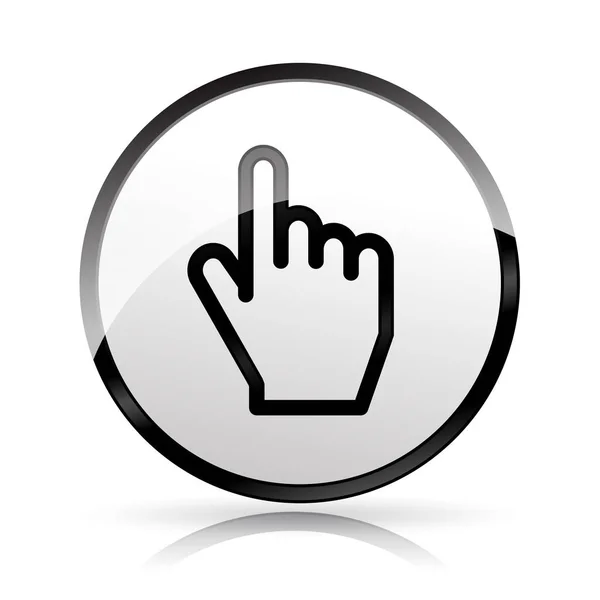 Kéz ikon fehér háttér — Stock Vector