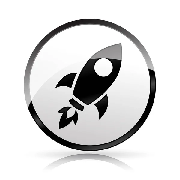 白い背景にロケットのアイコン ストックベクター C Nickylarson