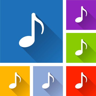 uzun gölge ile müzik simgeleri