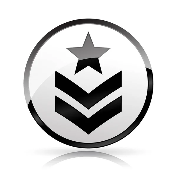 Militaire pictogram op witte achtergrond — Stockvector