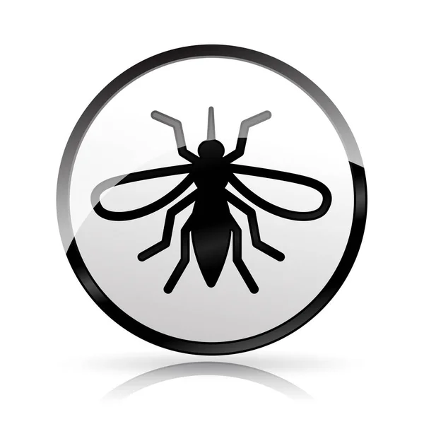 Εικονίδιο κουνουπιών σε λευκό φόντο — Διανυσματικό Αρχείο