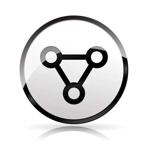 Icono de red sobre fondo blanco — Vector de stock