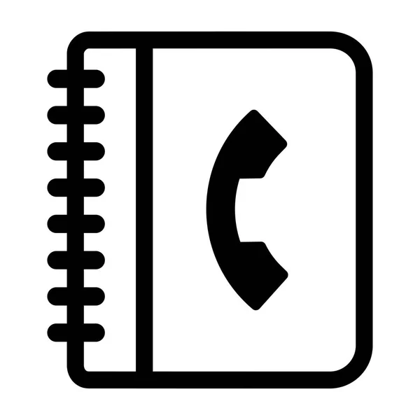 Icono de la guía telefónica sobre fondo blanco — Archivo Imágenes Vectoriales