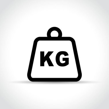 weight icon on white background clipart