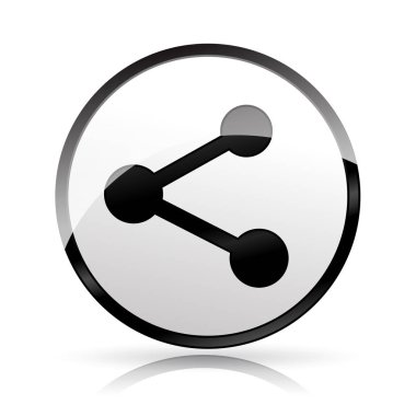 Beyaz arkaplanda paylaşım simgesi