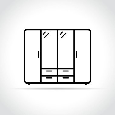 Beyaz arkaplanda kostüm simgesi