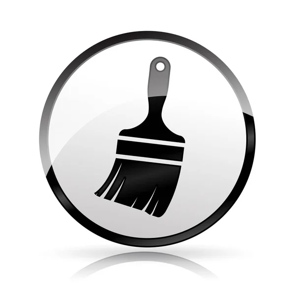 Brush icon on white background — Stock Vector