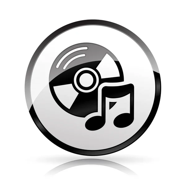 Musique icon on white background — Stock Vector