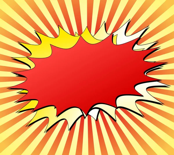 Explosie achtergrond rode en gele concept — Stockvector