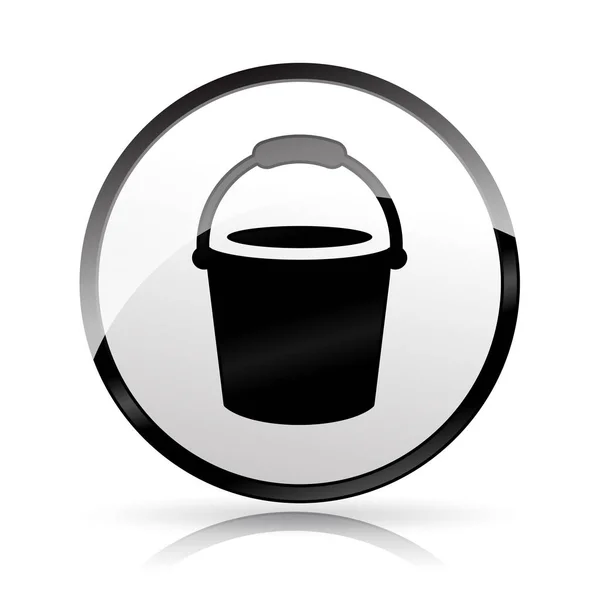 Bucket icon on white background — Stock Vector