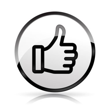 beyaz arkaplanda başparmak simgesi