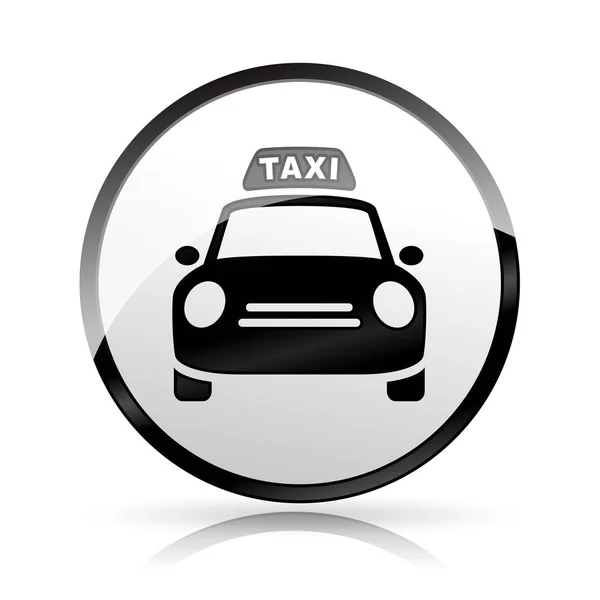 Taxi ikon fehér háttér — Stock Vector