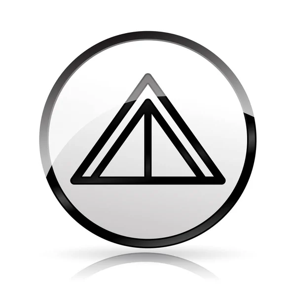 Zelt-Symbol auf weißem Hintergrund — Stockvektor