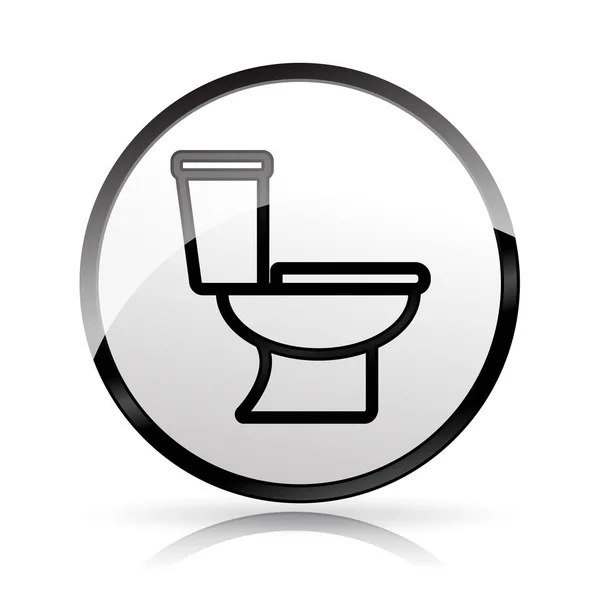 WC-Symbol auf weißem Hintergrund — Stockvektor