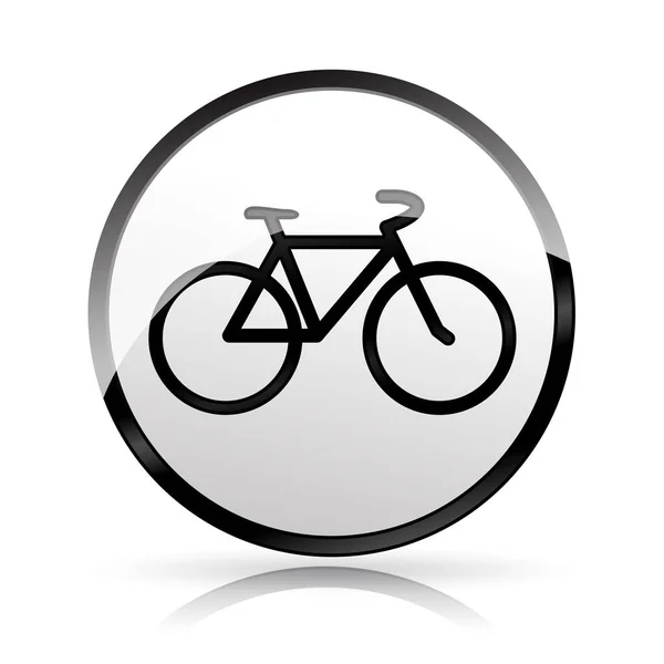 Icono de bicicleta sobre fondo blanco — Vector de stock