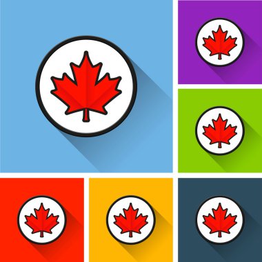 akçaağaç yaprağı kutsal kişilerin resmi ile uzun gölge