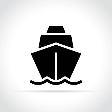 Beyaz arkaplanda tekne simgesi