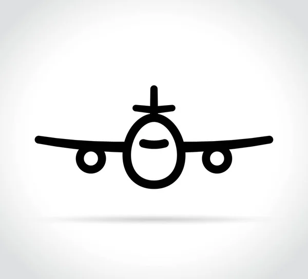 Flugzeug-Symbol auf weißem Hintergrund — Stockvektor