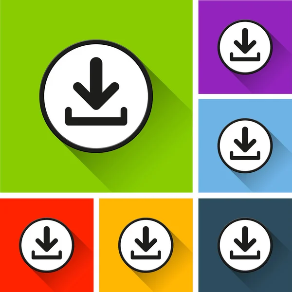 Télécharger des icônes avec ombre longue — Image vectorielle