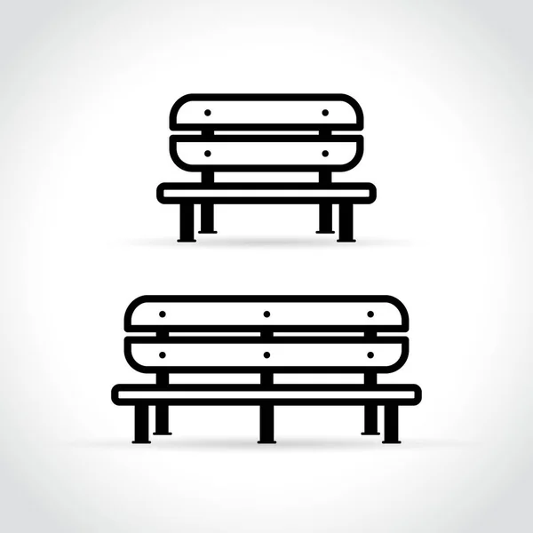 Bench icons on white background — Stock Vector