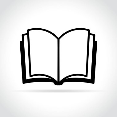 kitap simgesi beyaz zemin üzerine