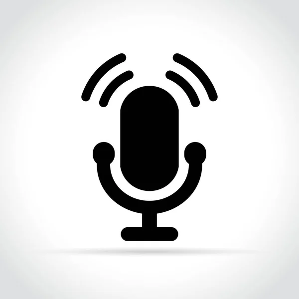 Ícone de microfone no fundo branco —  Vetores de Stock