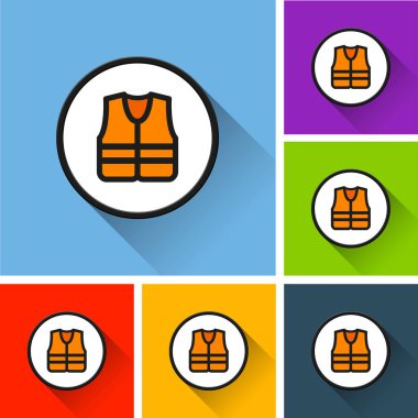 Can yeleği kutsal kişilerin resmi ile uzun gölge