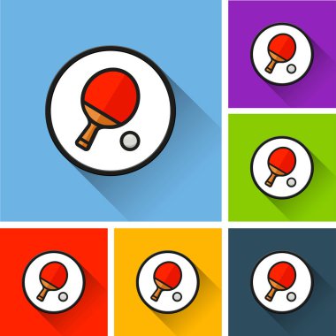 Masa Tenisi kutsal kişilerin resmi ile uzun gölge