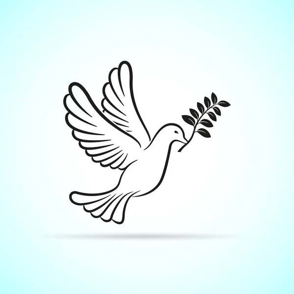 Dove icon on white background — Stock Vector