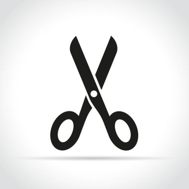 Beyaz arkaplanda makas simgesi