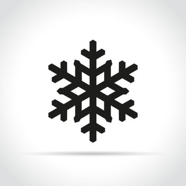 Beyaz arkaplanda kar tanesi simgesi