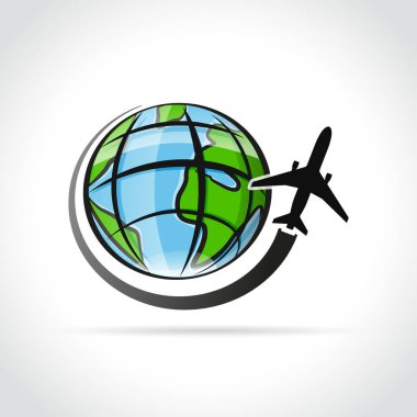 simgesi beyaz arka plan üzerinde seyahat