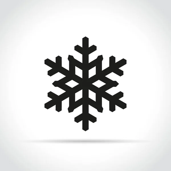 Ícone floco de neve no fundo branco —  Vetores de Stock