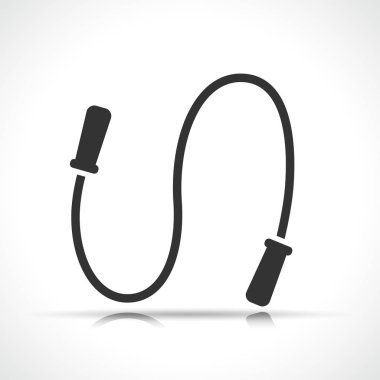 Vector jumping rope icon on white background