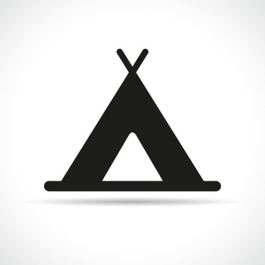Vector camping icon on white background