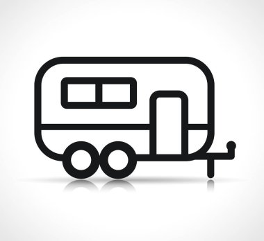 Vector illustration of caravan icon 