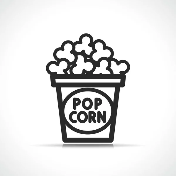 Diseño de icono de símbolo de palomitas de maíz vectorial — Vector de stock