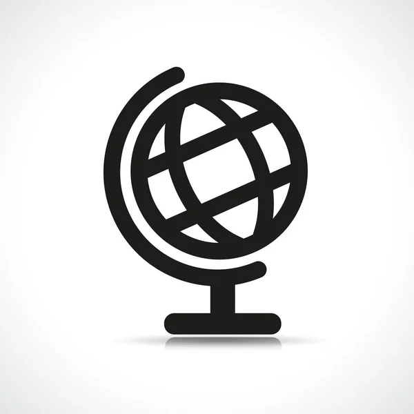 Ilustração vetorial do ícone negro do globo mundial — Vetor de Stock