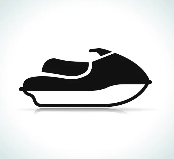 Vector jet ski icono negro — Archivo Imágenes Vectoriales