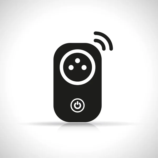 Vector Illustration Wifi Smart Plug Icon — Stok Vektör