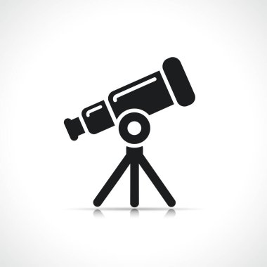 Teleskop simge tasarımının vektör illüstrasyonu